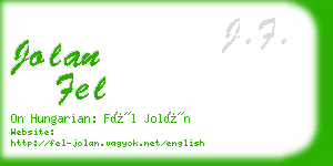 jolan fel business card